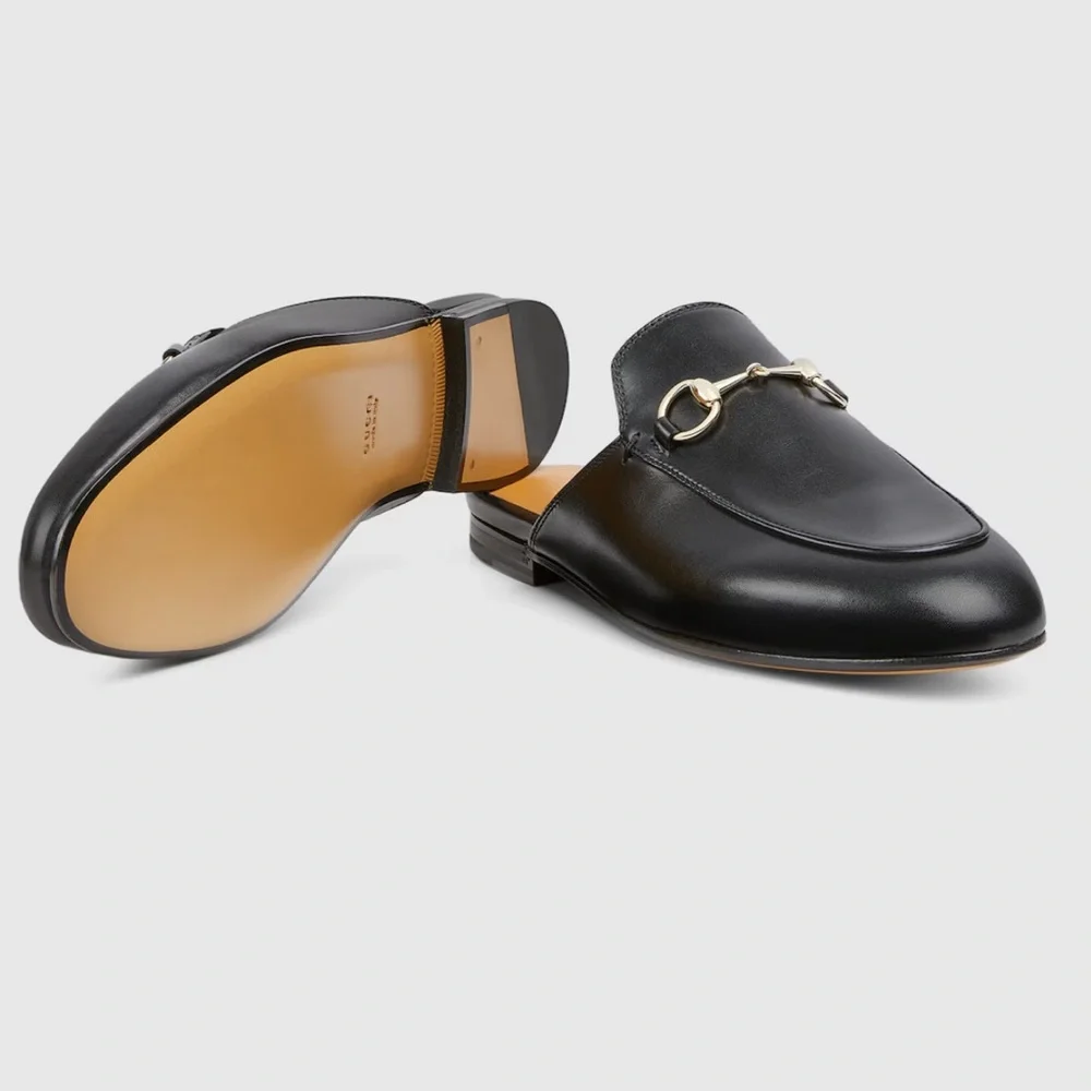 Gucci Princetown Slipper Mule in Black Leather - Picture 4 of 15